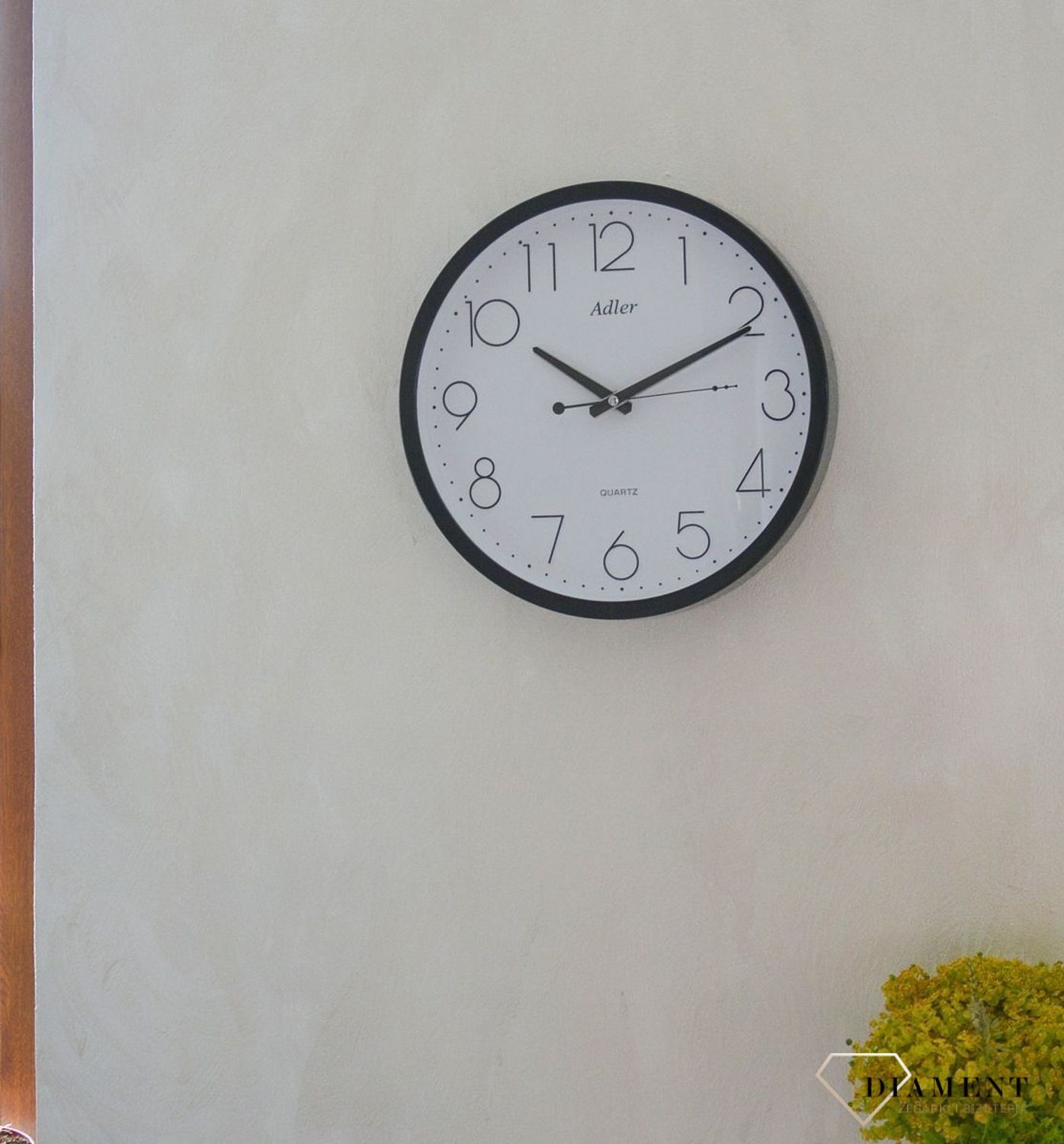 Zegar ścienny czarny Adler PW077. Zegar na ścianę czarny Adler PW077 ✓Zegary ścienne (6).JPG